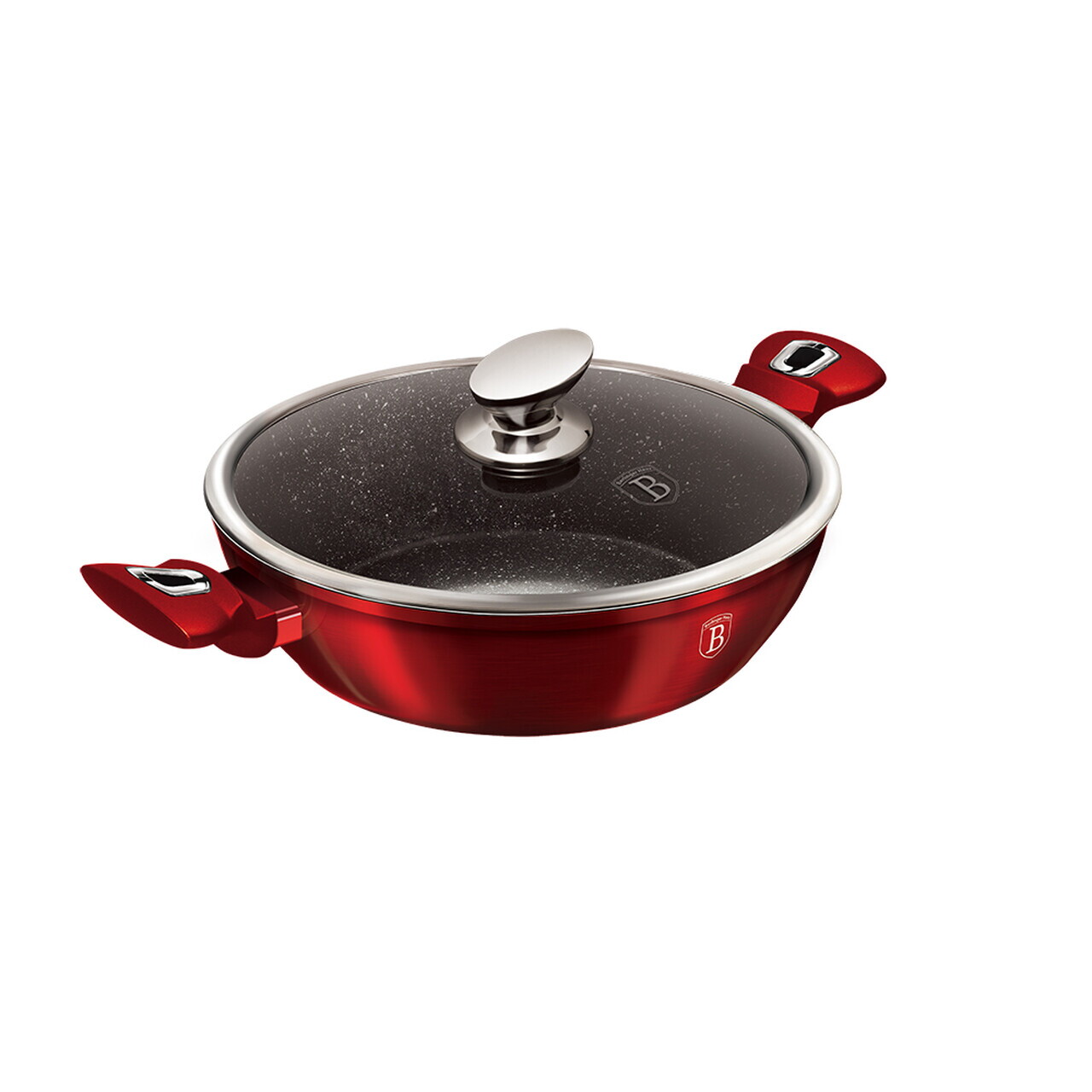 Oala cu capac Berlinger Haus, Burgundy, 28 cm, 3.8 L, aluminiu forjat, rosu - imagine 6